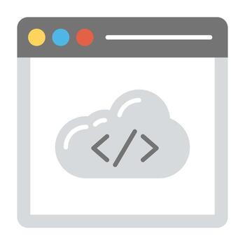Trendy Cloud Computing vector