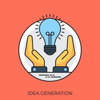 conceptos de generación de ideas vector