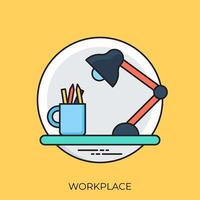 Trendy Workplace Concepts vector