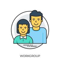 Trendy Workgroup Concepts vector