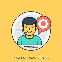 servicio al cliente profesional vector