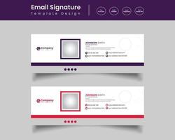 Diseño de plantilla de firma de correo electrónico empresarial corporativo, diseño de pie de página web