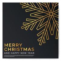 Golden Merry Chrismas and Happy New Year 2022 Season Greeting and Invitation Card with Geometric Shapes vector