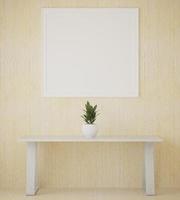 marco de fotos de pared de sala de estar con florero, estilo 3d