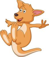 Cute Kangaroo cartoon isolated on white background vector