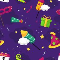 Colourful New Year Seamless Pattern vector