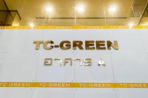 Bangkok Thailand 21. Mai 2018 Logo of the condominium TC GREEN in Bangkok, Thailand. photo