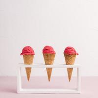 red ice cream cones holder photo