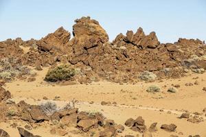 rocky desert landscape with blue sky