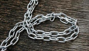 chain on wooden for background photo