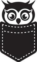 Owl in a pocket vector