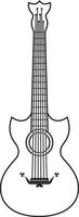 contorno vectorial de guitarra vector