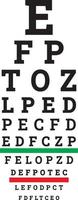 Eye test chart vector