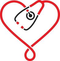 Stethoscope heart vector