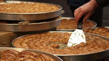 sobremesa doce turca baklava tradicional video