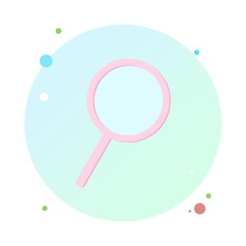 lupa de vidrio isométrica aislado en el icono de círculo. lupa de búsqueda. creado para móviles, web, productos impresos, aplicaciones. ilustración vectorial. vector