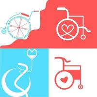 Set of Wheelchair. Vector wheelchair icon. Attractive and Beautifully or Faithfully Designed Wheelchair Icon. Wheelchair, handicapped or accessibility parking or access sign flat for apps and print