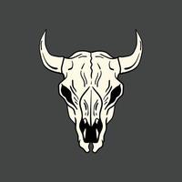 skull buffalo illustration print on tshirts sweatshirts and souvenirs vector Premium Vector