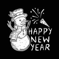 happy new year illustration print on tshirts sweatshirts and souvenirs vector Premium Vector