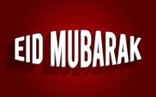 Eid mubarak text effect vector