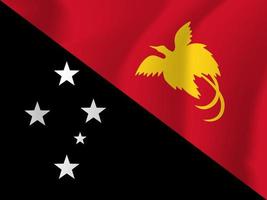 Papua New Guinea National Waving Flag Background Illustration vector