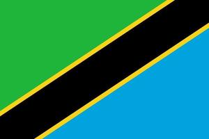 vector de bandera de tanzania