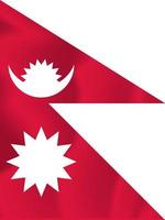 bandera nacional de nepal ondeando ilustración de fondo vector