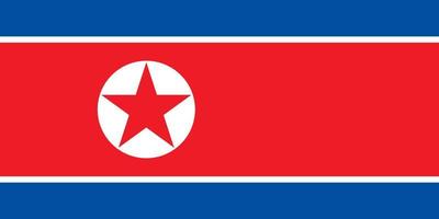 North Korea Flag Vector