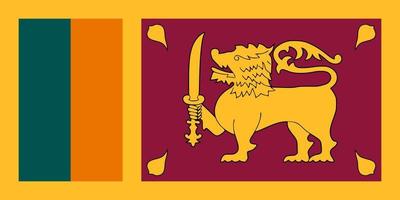 vector de bandera de sri lanka