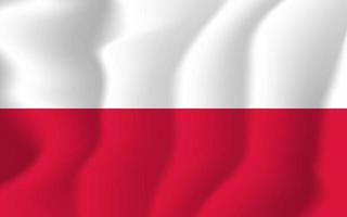 bandera nacional de polonia ondeando ilustración de fondo