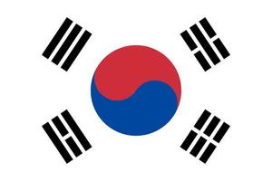 vector de bandera de corea del sur