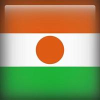 Niger Square National Flag vector illustration