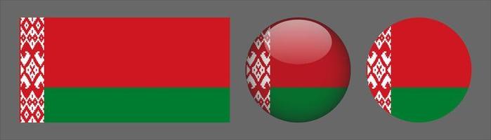 bandera de bielorrusia set colección, original vector