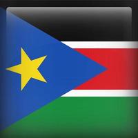 South Sudan Square National Flag vector illustration