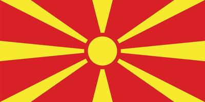 North Macedonia Flag Vector
