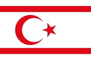 Turkish Republic of Northern Cyprus Flag Vector