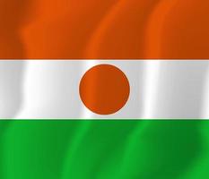 Niger National Waving Flag Background Illustration vector