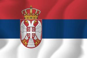 ilustración de fondo de bandera ondeante nacional de serbia vector