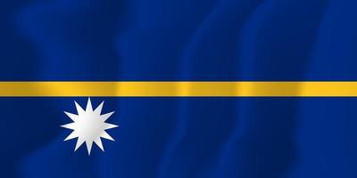 Nauru National Waving Flag Background Illustration vector