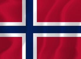 Norway National Waving Flag Background Illustration vector