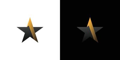 logotipo de una estrella fresco y moderno vector