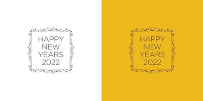 Modern and attractive happy new year 2022 greeting illustration background design 2 vector