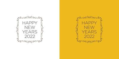 Modern and attractive happy new year 2022 greeting illustration background design 2 vector
