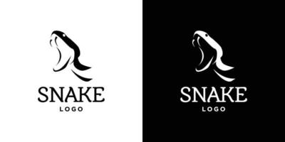 Cool and attractive snake illustration logo design 1 vector