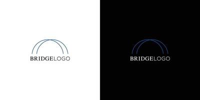 un diseño de logotipo de puente moderno y elegante 2 vector