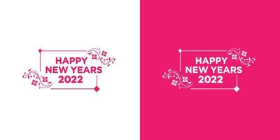 moderno y atractivo feliz año nuevo 2022 saludo ilustración diseño de fondo 1