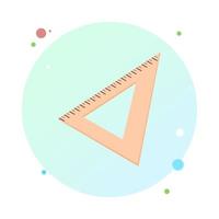 3d isometric triangular ruler in circle icon. Isometric inch and metric rulers. Centimeters and inches measuring scale cm metrics indicator. Vector Illustration.