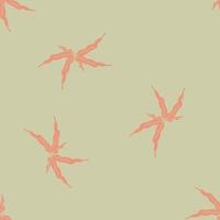Hand drawn seamless pattern with leaves. vector