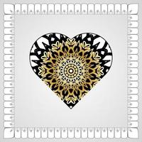 Circular pattern in the form of mandala with flower for henna mandala tattoo decoration vector