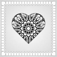 Circular pattern in the form of mandala with flower for henna mandala tattoo decoration vector